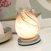 Electric Wax Melter Touch - Grey Swirl Oval 16cm